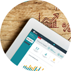 Tracking analytics dashboard tablet