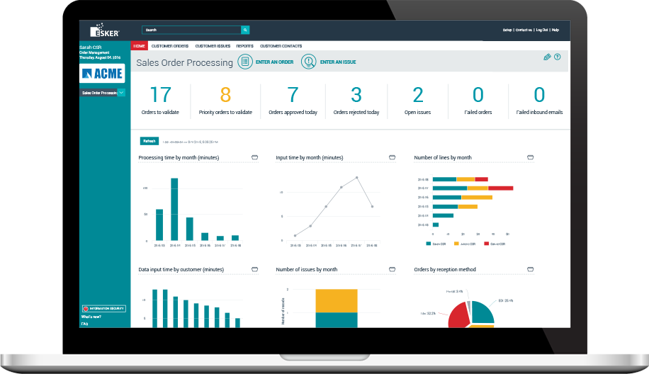 Track critical documents dashboard screenshot