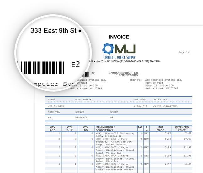 Mail services unique identifier bar code