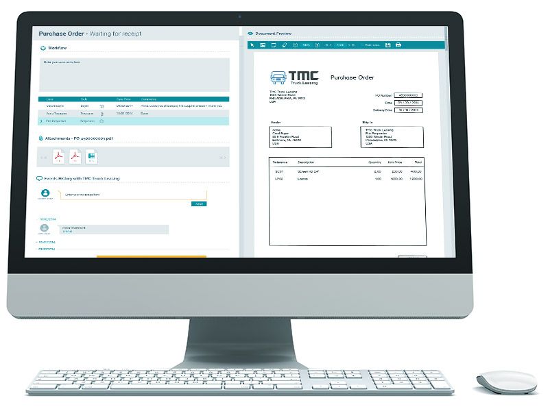 Esker on demand dashboard screen shot Esker on demand dashboard screen shot