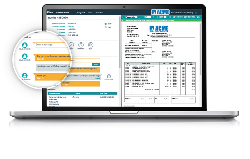 Visibility of invoice laptop for AR Visibility of invoice laptop for AR