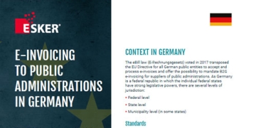 E-Invoicing to Public Administrations in Germany